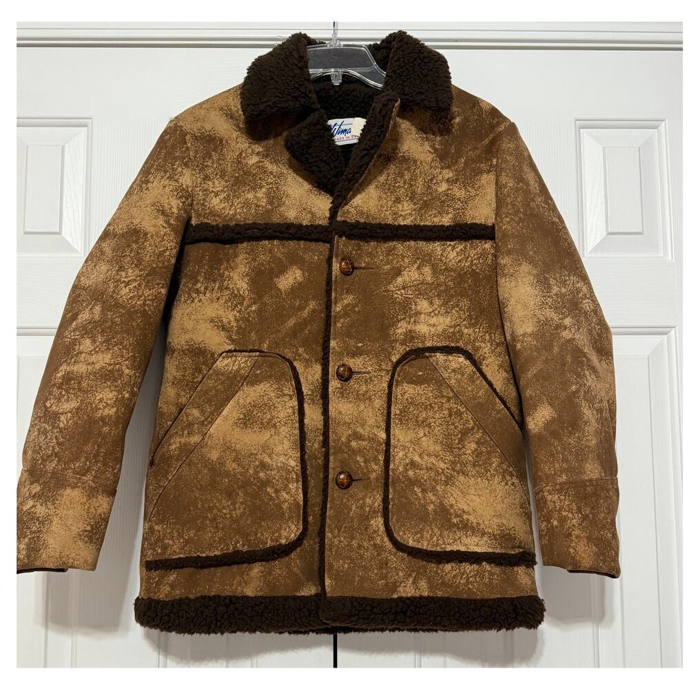 Vintage Wiman Faux Sherpa Lined Rancher Western Jacket, Size M